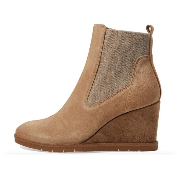 Sofft Shoes - Sofft MONICA Suede Ankle Wedge Bootie Waterproof Boots | Sz 9, Barley Tan *READ*